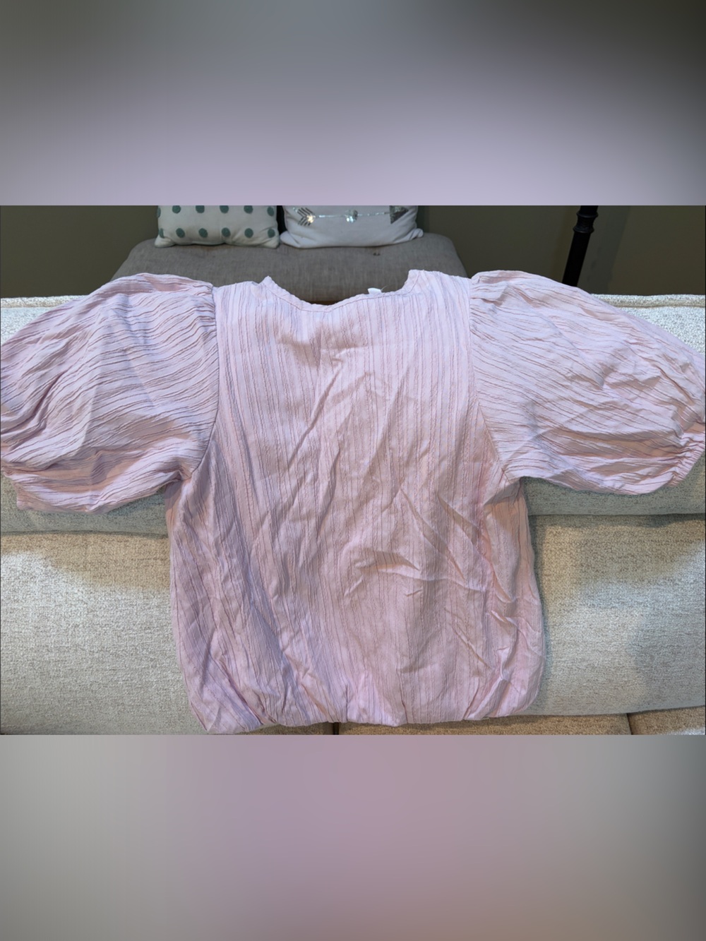 THML Blush Pink Puff Sleeve Top